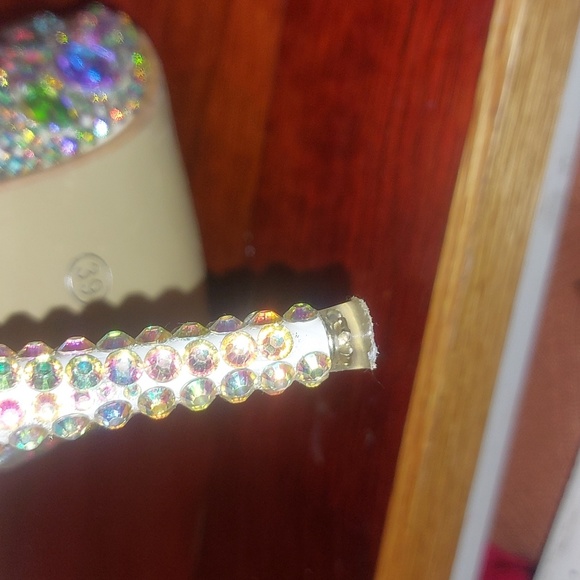 Rhinestone heels. ( Iridescent type of color ) - Picture 5 of 10